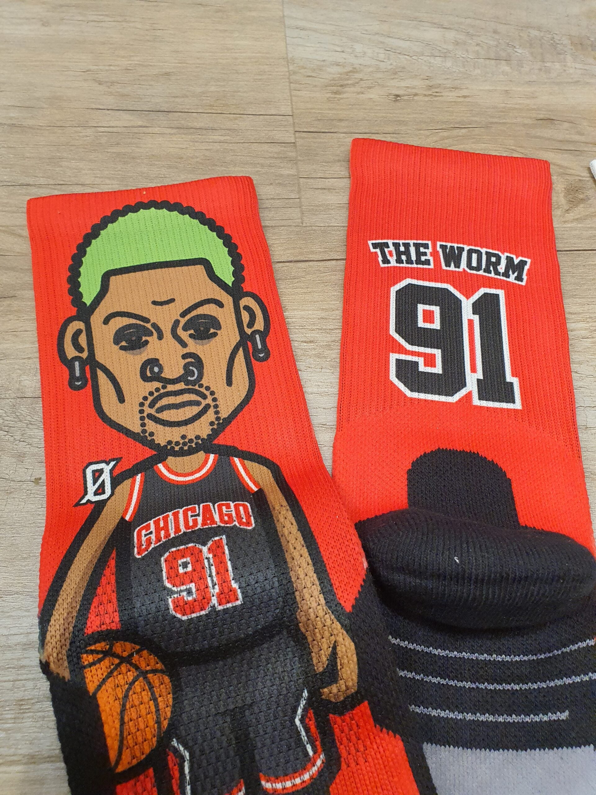 Calzini Ufficiali "Scrimmage" - Dennis Rodman "The Worm" (red)