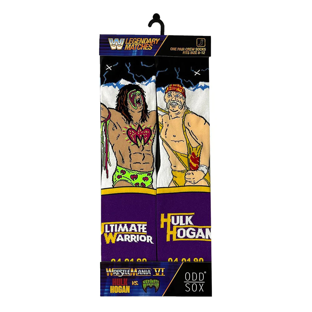 Calzini Wrestlemania  Ultimate Warrior vs Hulk Hogan - Odd Sox