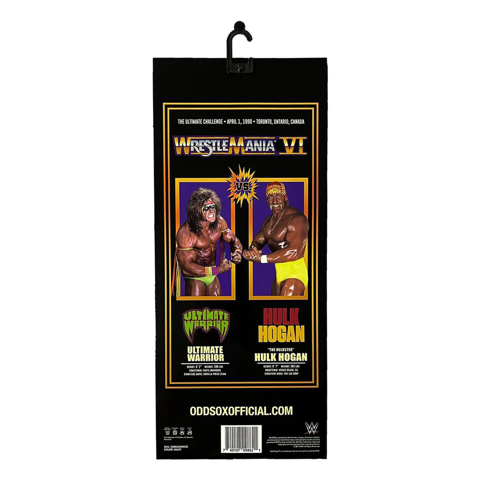 Calzini Wrestlemania  Ultimate Warrior vs Hulk Hogan - Odd Sox