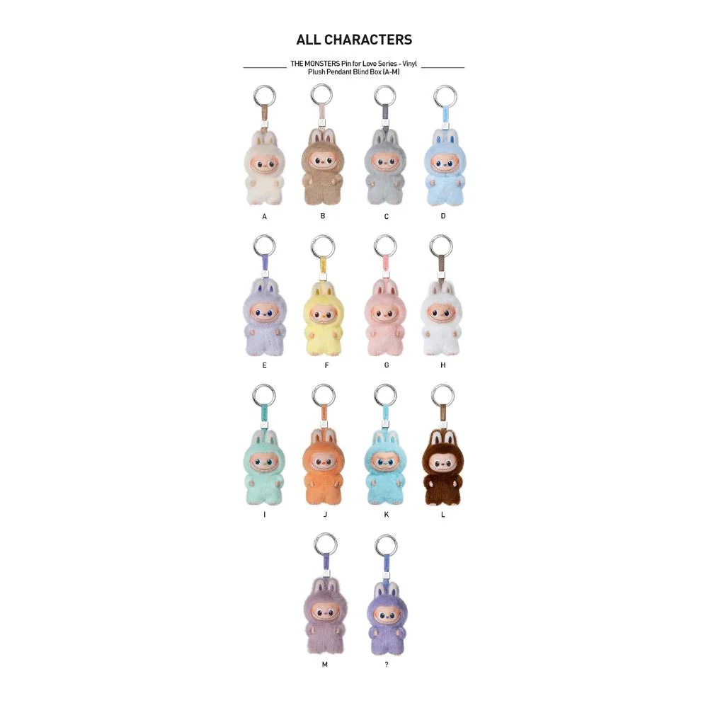 LABUBU "PIN FOR LOVE" VINYL PLUSH (A - M) - PRODOTTO ORIGINALE by Pop Mart