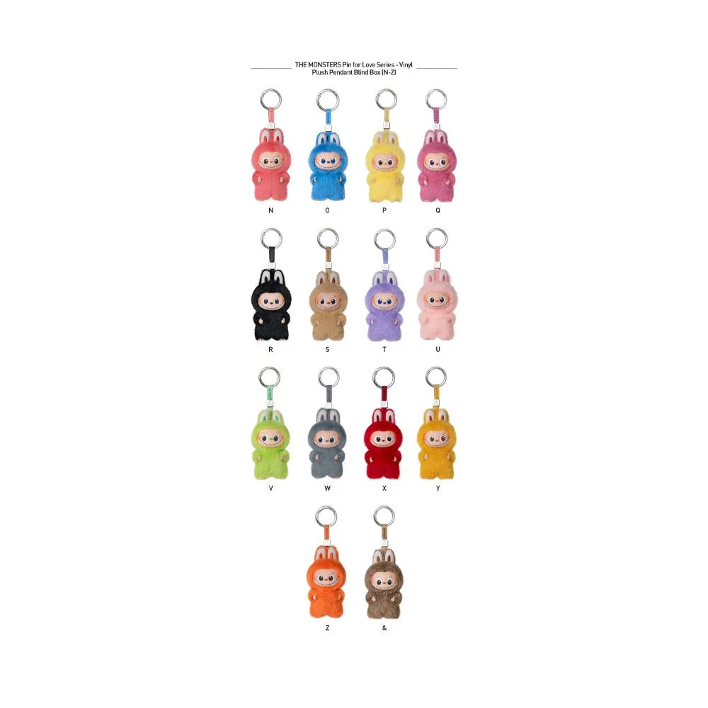 LABUBU "PIN FOR LOVE" VINYL PLUSH (N - Z) - PRODOTTO ORIGINALE by Pop Mart