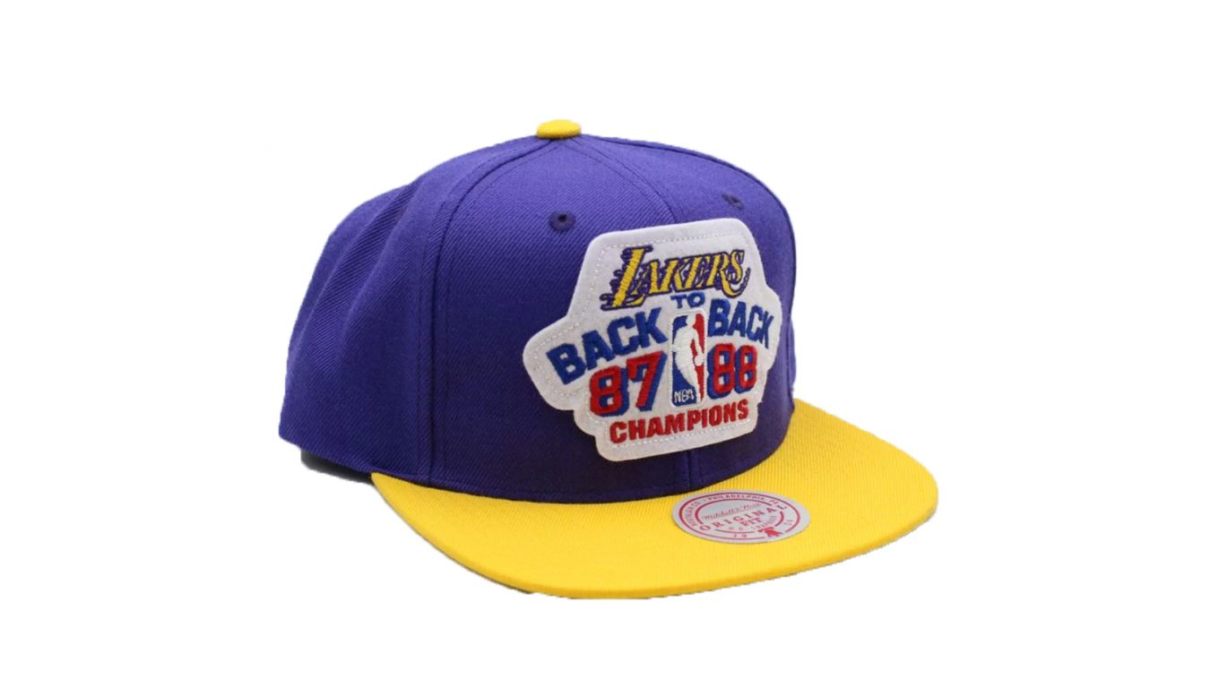 NBA FINALS - Cappellino Ufficiale Los Angeles Lakers , Mitchell and Ness