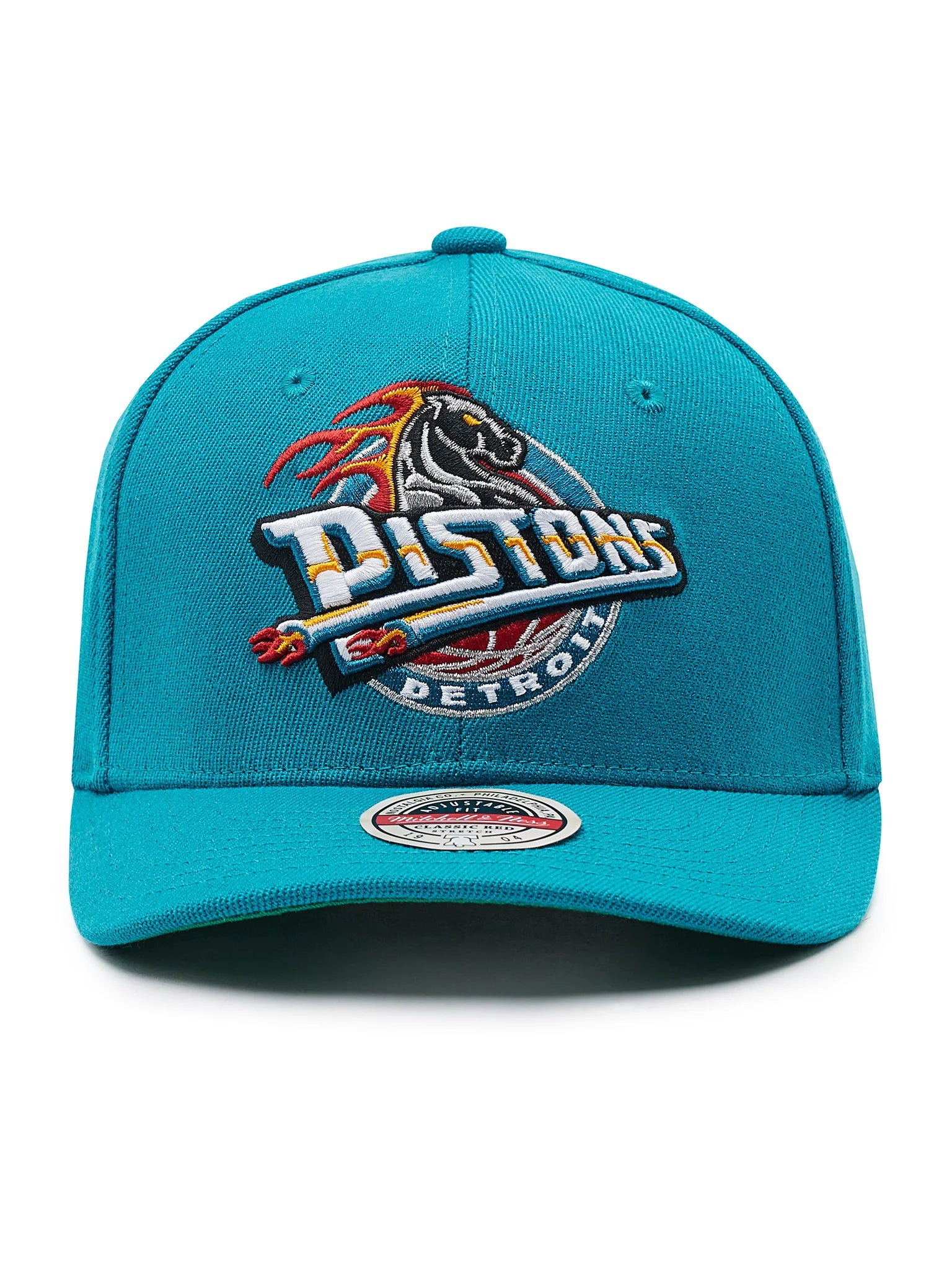 Cappellino Ufficiale Detroit Pistons, Mitchell and Ness (logo vintage)