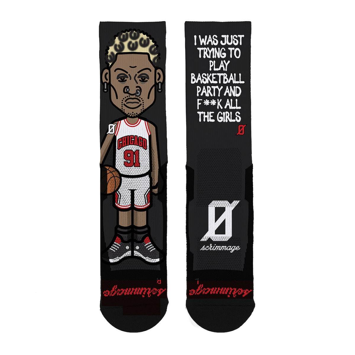Calzini Ufficiali "Scrimmage" - Dennis Rodman "The Worm" (black)