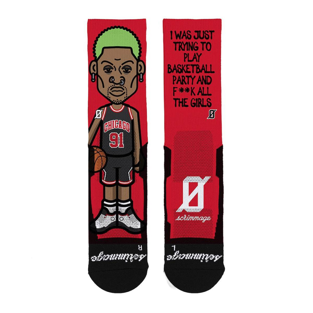 Calzini Ufficiali "Scrimmage" - Dennis Rodman "The Worm" (red)