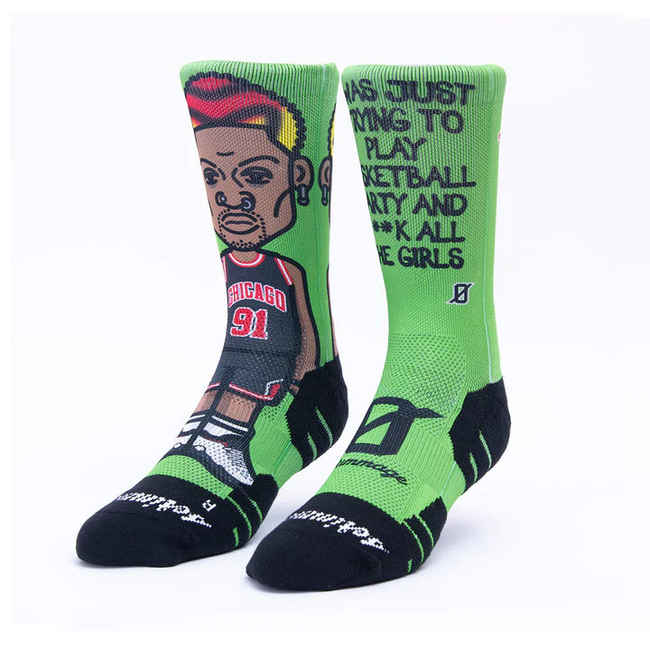 Calzini Ufficiali "Scrimmage" - Dennis Rodman "The Worm" (green)