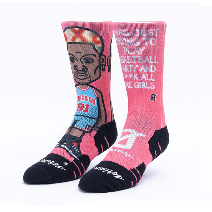 Calzini Ufficiali "Scrimmage" - Dennis Rodman "The Worm" (pink)