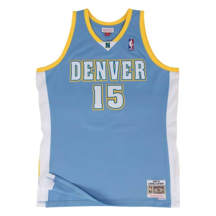 Mitchell and Ness: Canotta Carmelo Anthony Denver Nuggets, 2003/04 Blu