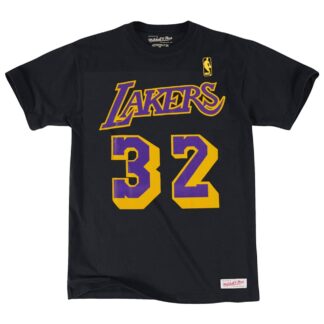 MITCHELL AND NESS NBA t shirt name & number - Magic Johnson   Los Angeles Lakers